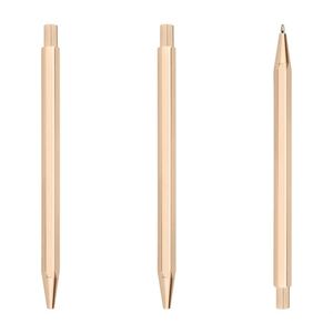 Stylo en laiton fin, stylo à bille en métal pour hôtel, haute qualité, logo personnalisé, impression noire, stylo promotionnel sportif - Product Image 5