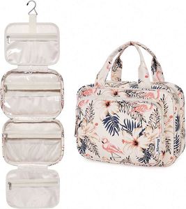 Bolsa de aseo de muestra gratuita, bolsa de maquillaje de viaje, organizador de cosméticos para mujeres y niñas, bolsa grande para colgar. - Product Image 2