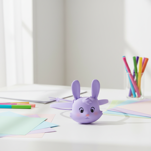 Lampe <span class=keywords><strong>frontale</strong></span> LED portable rechargeable USB, design créatif en forme de lapin, mini jouet d'urgence doux pour bébé, cadeau idéal - Product Image 4