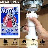 JEU RAPIDE 4 MIN ACIER EPOXY ADHÉSIF Résine Époxy Durcisseur Colle GRIS Soudure à froid Acier Époxy Rapide