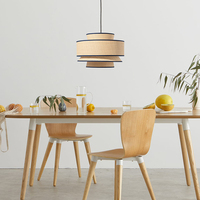 Lampe suspendue en rotin de style moderne, tissée à la main, design industriel vintage créatif, éclairage de luxe à économie d'énergie pour hôtel