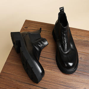 Chaussures habillées classiques en cuir véritable pour hommes, style européen, à enfiler, pour l'automne, idéales pour le travail et les mariages, tendance - Product Image 5