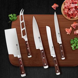 Juego de cuchillos de cocina de acero inoxidable, cuchillo para cortar carne, pescado, verduras, cuchillo de <span class=keywords><strong>carnicero</strong></span>, cuchillo de Chef con mango de madera de Color - Product Image 2