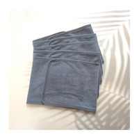 Turban en tricot gris polyester-polyamide, couleur unie, carré, séchage rapide, ultra-doux, pour usage domestique