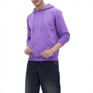 Sudadera con Capucha para Hombre, Corte Regular, Informal, Tejida, de Color Sólido, con Bolsillos, para Invierno, 100% Algodón, Forro Polar Transpirable - Product Image 4