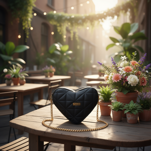 Bolso Bandolera Negro para Mujer Fana Bonita Ayana, Acolchado, de PU Impermeable, con Correa de Cadena, Estilo Bohemio, para Uso Diario - Product Image 2