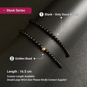 <span class=keywords><strong>Pulsera</strong></span> de cuentas de piedra Natural de cristal de piedras preciosas de 3mm para mujer, joyería de moda hecha a mano, cadena de mano de muñeca elástica apilable - Product Image 4