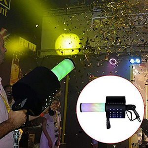 Máquina de confeti RGB Light Party Air Gun CO2 Pistola Original <span class=keywords><strong>Shooter</strong></span> Fog Machine CO2 DJ Gun Paper Confeti Gun - Product Image 1