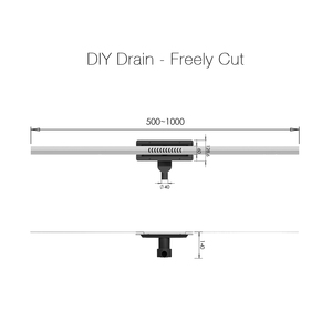 Drain <span class=keywords><strong>de</strong></span> douche linéaire moderne en acier inoxydable chromé, adaptable, avec système anti-odeurs intégré - Product Image 4