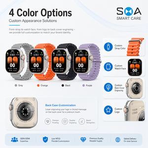 Fornitura all'Ingrosso di Smartwatch Ultra Design Personalizzati con Chiamate Bluetooth, Monitoraggio <span class=keywords><strong>Frequenza</strong></span> <span class=keywords><strong>Cardiaca</strong></span> e Sonno, Impermeabili IP67 per Distributori - Product Image 3