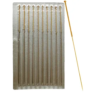 Thérapie d'acupuncture Aiguilles plaquées or complètes Aiguilles d'acupuncture Feuille d'aluminium 100PCS