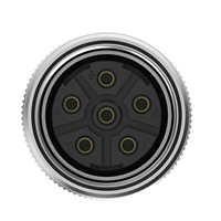 Connecteur électrique circulaire femelle en plastique et métal étanche Marvtech Industrial M23 avec terminaison à vis IP67 à sertir
