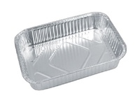 Plateaux de récipients alimentaires jetables rectangulaires en aluminium pour la cuisson au four Type de processus de blister en matériau aluminium domestique