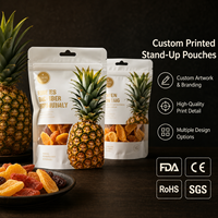 Sachets d'emballage alimentaire de qualité alimentaire, pochettes verticales refermables avec fermeture éclair pour l'emballage en portions de fruits secs et de fruits confits