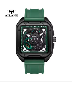 Nouvelle montre mécanique automatique carrée AILANG 8309 tendance, étanche 3 ATM avec gravure pour homme 2026 - Product Image 6