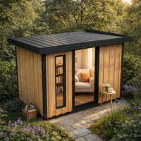 Studio de jardin compact préfabriqué pour usage extérieur, espace créatif, design compact, montage facile, utilisation privée et silencieuse