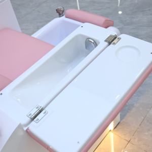 Multi-function Reclining Beauty Salon Chair, <b>Nail</b> Art Sofa with Foot Bath Massage, Eyelash <b>Extension</b> Eyebrow Tattoo Pedicure Mas - Product Image 4