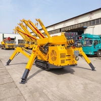 Grue araignée télescopique sur chenilles de 4 tonnes certifiée CE, personnalisable, pour levage en extérieur sur sites étroits