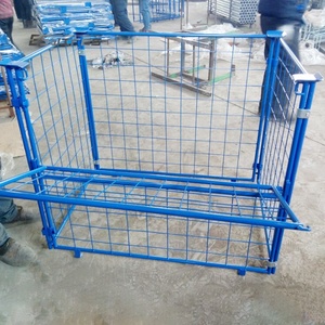 Cage à palettes en treillis métallique soudé, facilement déplaçable, pour stockage en entrepôt, avec verrouillage - Product Image 1