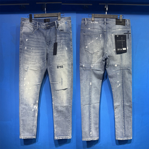 <span class=keywords><strong>Jeans</strong></span> da <span class=keywords><strong>Uomo</strong></span> di Alta Qualità RTA, Stile Vintage Y2k, Lavaggio Acido, Pantaloni Streetwear, Vestibilità Slim e Dritta, <span class=keywords><strong>Jeans</strong></span> R+A per <span class=keywords><strong>Uomo</strong></span> - Product Image 2