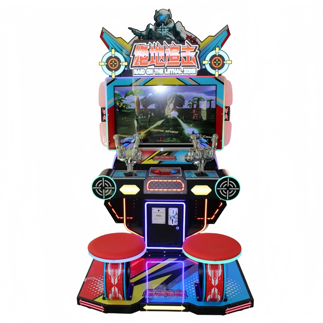 Two-player Shooting Game Machine with Variety Programs Motion Sensing US Plug Coin-operated English Metal Flashing Light