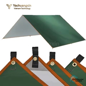 Carpa de Lona Impermeable de Doble Capa, Tipo Trigonal con Estacas en V, Resistente a la Lluvia, al Viento y a los Rayos UV, para Uso en Exteriores durante Tres Estaciones - Product Image 3