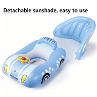 Siège flottant gonflable en PVC pour enfants, voiture de course, avec pare-soleil, anti-UV, bouée de natation pour bébé, jouet aquatique préféré des enfants, vente chaude