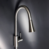 Robinets de bain et de douche à tirette Cupc de salle de bain en acier inoxydable brossé doré évier tête de pulvérisation robinet de cuisine