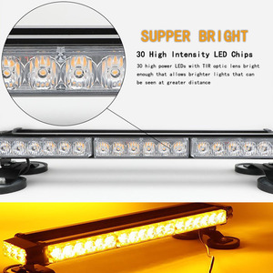 Bốn Mặt hổ phách <span class=keywords><strong>LED</strong></span> Strobe dải ánh sáng 20/32/44/50-inch khẩn cấp nguy hiểm cảnh báo đèn hiệu phụ kiện ô tô <span class=keywords><strong>led</strong></span> thanh ánh sáng - Product Image 4