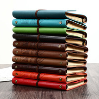 A6 cahier créatif papeterie journal de voyage feuilles mobiles cahier feuille rétro couverture rigide en cuir PU