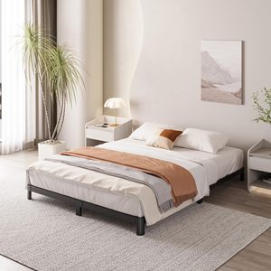 Modern verstelbaar queensize & kingsize ijzeren metalen bedframe met geharde stalen latten, eenvoudige montage, geen boxspring nodig, voor hotels - Product Image 4