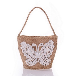 Phong Cách Bohemia Túi Vải Bố Đám Cưới Kẹo Túi Đay Kích Thước Tùy Chỉnh Chấp Nhận Bao Bì Hộp Giấy In Bền, Dây Thừng Xử Lý Hoa HXD - Product Image 5