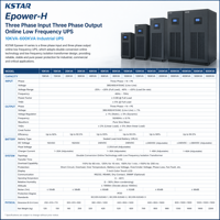 KSTAR Epower-H Alimentation sans interruption (ASI) triphasée en entrée et en sortie, basse fréquence, 10KVA-600KVA, ASI industrielle
