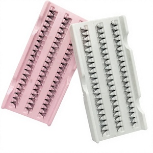 Vietnam high quality individual cluster false <b>eyelash</b> flare <b>extension</b> knot free by Synthetic white and pink tray - Product Image 6