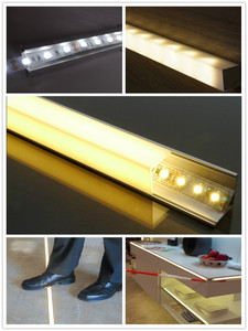 Canales de perfil de aluminio para tira <span class=keywords><strong>LED</strong></span>, montado en <span class=keywords><strong>esquina</strong></span>, forma de V, 45 grados - Product Image 6