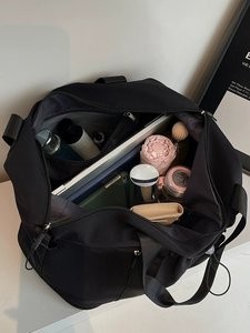 Bolsa de deporte de gran capacidad con logotipo personalizado, bolsa de deporte portátil para mujer, bolsa de gimnasio Rosa marrón para niñas, bolsa de viaje para gimnasio - Product Image 4