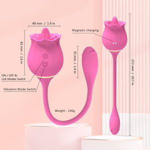 Dropshipping Jouet sexuel pour adultes <span class=keywords><strong>Rose</strong></span> Toy pour femmes Vente en gros de la <span class=keywords><strong>rose</strong></span> avec tige Stimulateur du clitoris Langue 2 en 1 Vibrateur <span class=keywords><strong>rose</strong></span> - Product Image 3
