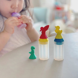 ชุด3ชิ้น14มล. ไดโนเสาร์จรวดรูปร่างวัสดุซิลิโคนซอสพลาสติกขวดมินิ - Product Image 2