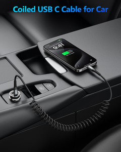 SUNGUY USB C 60W 3A Fast <b>Charging</b> Aluminum Retractable Data <b>Cable</b> for Phone Laptop Power Bank Car - Product Image 3