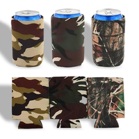 Manchon isotherme promotionnel en néoprène pour canettes et bouteilles de bière, 12 et 16 oz, avec logo personnalisé, motif camouflage unique