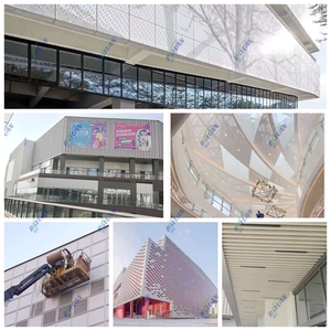 Tùy chỉnh kiến trúc nhôm ép đùn bất kỳ kết thúc màu sắc cho Hệ thống tường Rèm-cho biệt thự trung tâm làm bằng hợp kim nhôm - Product Image 2