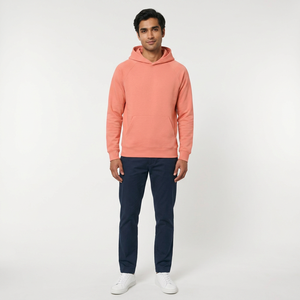Bulk Manufacturer New Design Heavy Weight Plain No <b>String</b> Pure Cotton Pullover Men Hoodies - Product Image 1