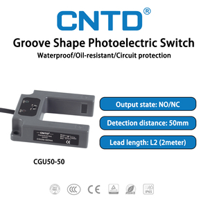 CNTD CGU50-50 thang máy cảm biến chuyển đổi quang điện có thể điều chỉnh khoảng cách phát hiện U loại khe công nghệ điện trở ba dây - Product Image 2