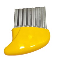 Coupe-frites en acier inoxydable avec poignée, pour légumes, pommes de terre, oignons, coupe-pommes de terre ondulées pour frites