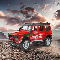 JINLIFANG Véhicule tout-terrain en métal moulé sous pression à l'échelle 1:24 avec portes ouvrables, effets audio-visuels, contrôle par friction - Aucune batterie requise