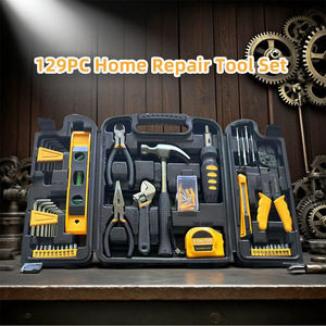 129Pc Combination Tool Kit Set With Hammer Pliers Wrench Level Tape Measure For Home Use - Product Image 3