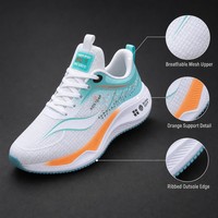 Chaussures de sport pour hommes en gros, toutes saisons, en maille respirante, légères, pour la course, jeunesse, basses, confortables, à lacets, semelle intermédiaire en PVC