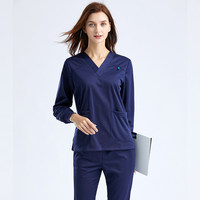 Nouveaux ensembles de blouses chirurgicales haut de gamme en tissu Dobby polyester/coton pour femmes chirurgiennes, tenue de bloc opératoire Needle XYZ