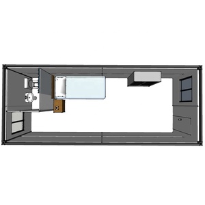 Casa Contenedor Modular Plegable <span class=keywords><strong>HYSUN</strong></span>, Casa Contenedor Prefabricada Plegable con Baño - Product Image 4