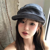 Gorra octogonal fina y transpirable con diseño apilado, versátil, que estiliza el rostro, estilo pintor artístico
